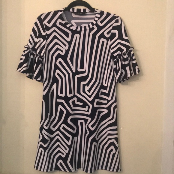 “HKR COLLECTIONS” Ruffle Short Sleeved Dress . - Picture 10 of 14